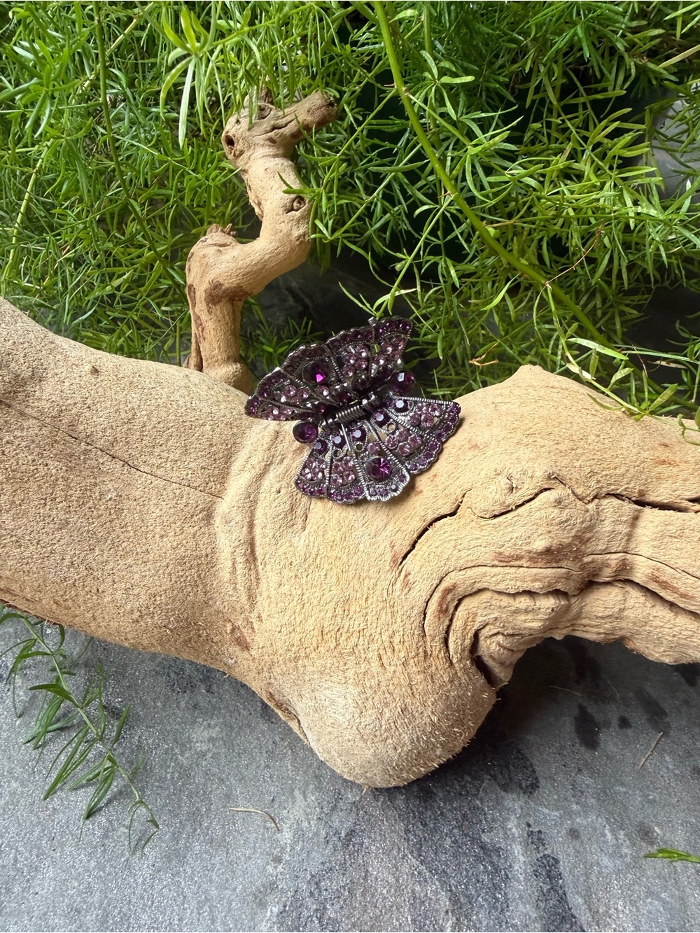 New🌟Free People-Purple Butterfly Crystal Hair Clip